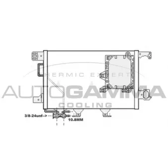 Condenseur, climatisation AUTOGAMMA 107044