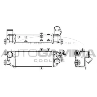 Intercooler, échangeur AUTOGAMMA 107104