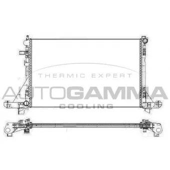 Radiateur, refroidissement du moteur AUTOGAMMA 107109