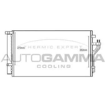 Condenseur, climatisation AUTOGAMMA 107110