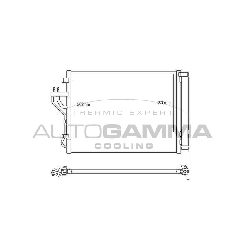 Condenseur, climatisation AUTOGAMMA 107111
