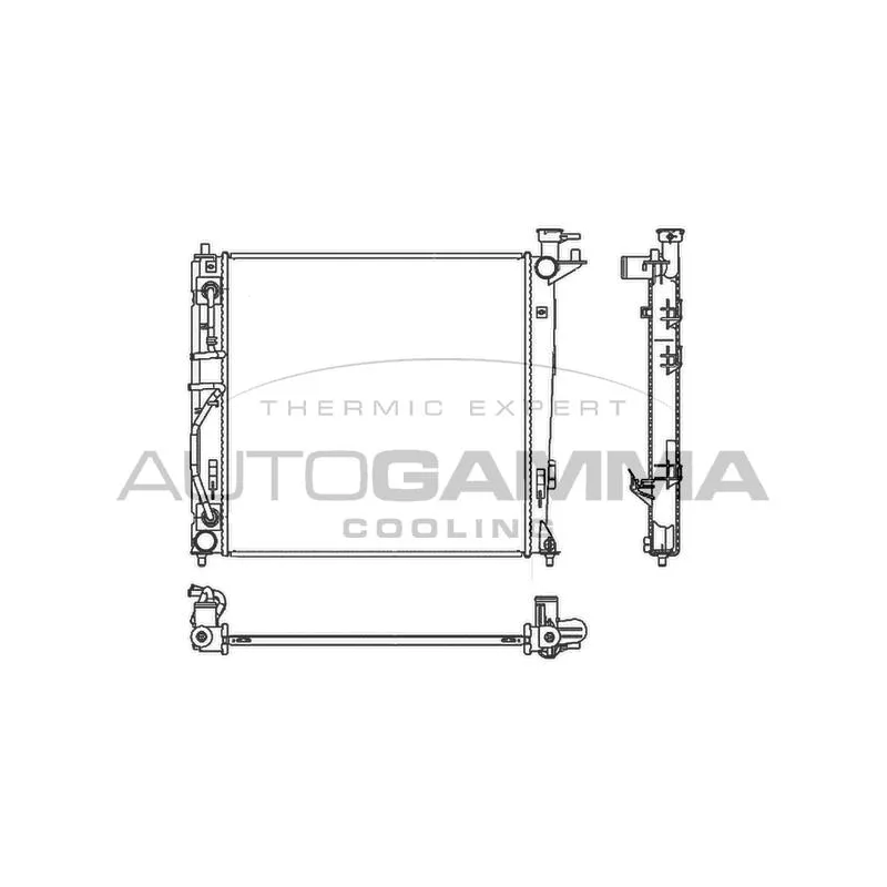 Radiateur, refroidissement du moteur AUTOGAMMA 107120