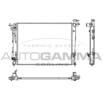 Radiateur, refroidissement du moteur AUTOGAMMA 107121