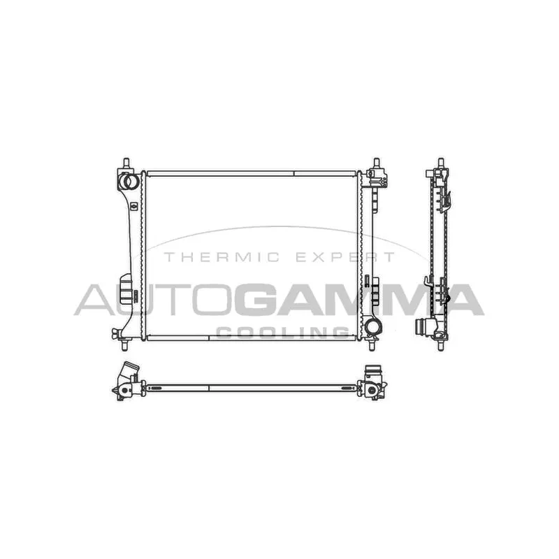 Radiateur, refroidissement du moteur AUTOGAMMA 107122