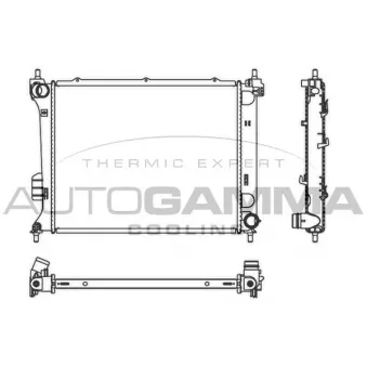 Radiateur, refroidissement du moteur AUTOGAMMA 107123