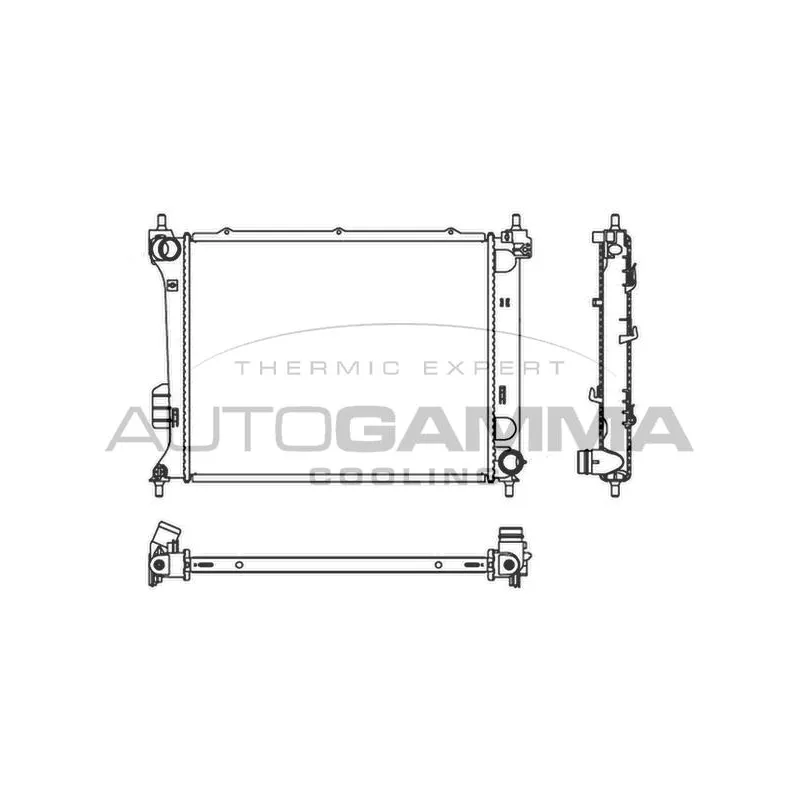 Radiateur, refroidissement du moteur AUTOGAMMA 107123
