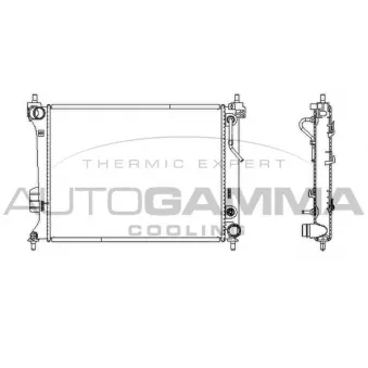 Radiateur, refroidissement du moteur AUTOGAMMA 107124