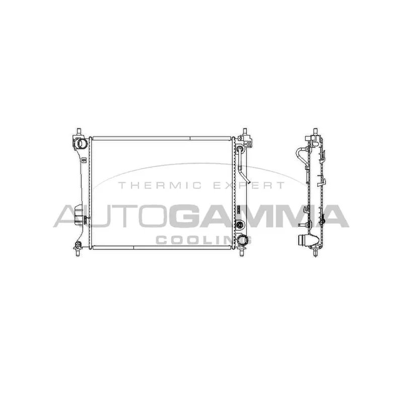 Radiateur, refroidissement du moteur AUTOGAMMA 107124