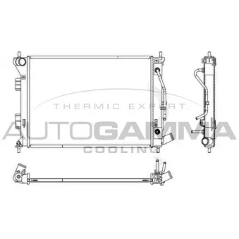 Radiateur, refroidissement du moteur AUTOGAMMA 107139