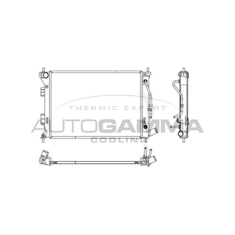 Radiateur, refroidissement du moteur AUTOGAMMA 107139