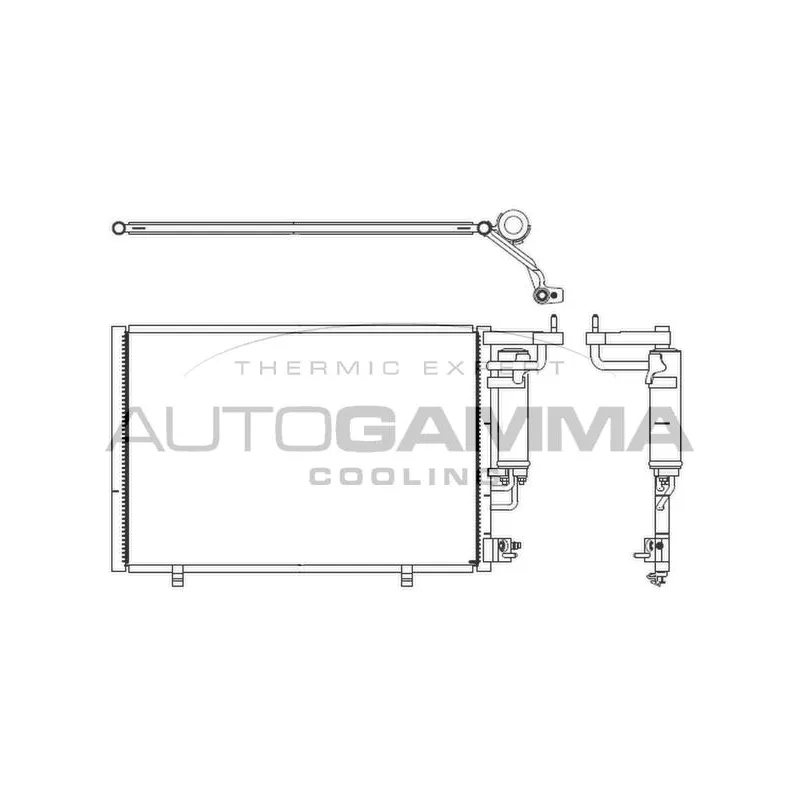 Condenseur, climatisation AUTOGAMMA 107149