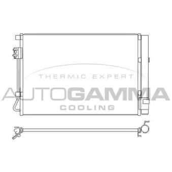 Condenseur, climatisation AUTOGAMMA 107153