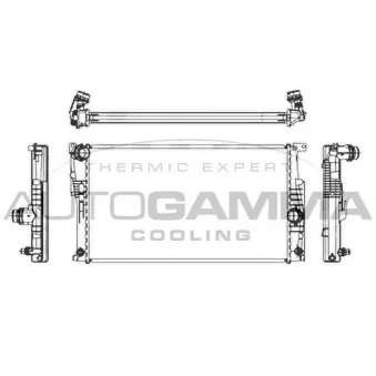Radiateur, refroidissement du moteur AUTOGAMMA 107159