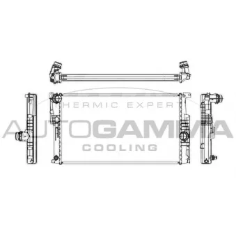 Radiateur, refroidissement du moteur AUTOGAMMA 107160