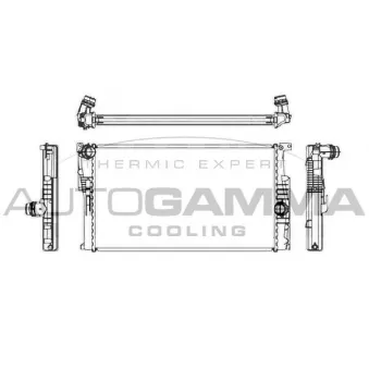 Radiateur, refroidissement du moteur AUTOGAMMA 107161