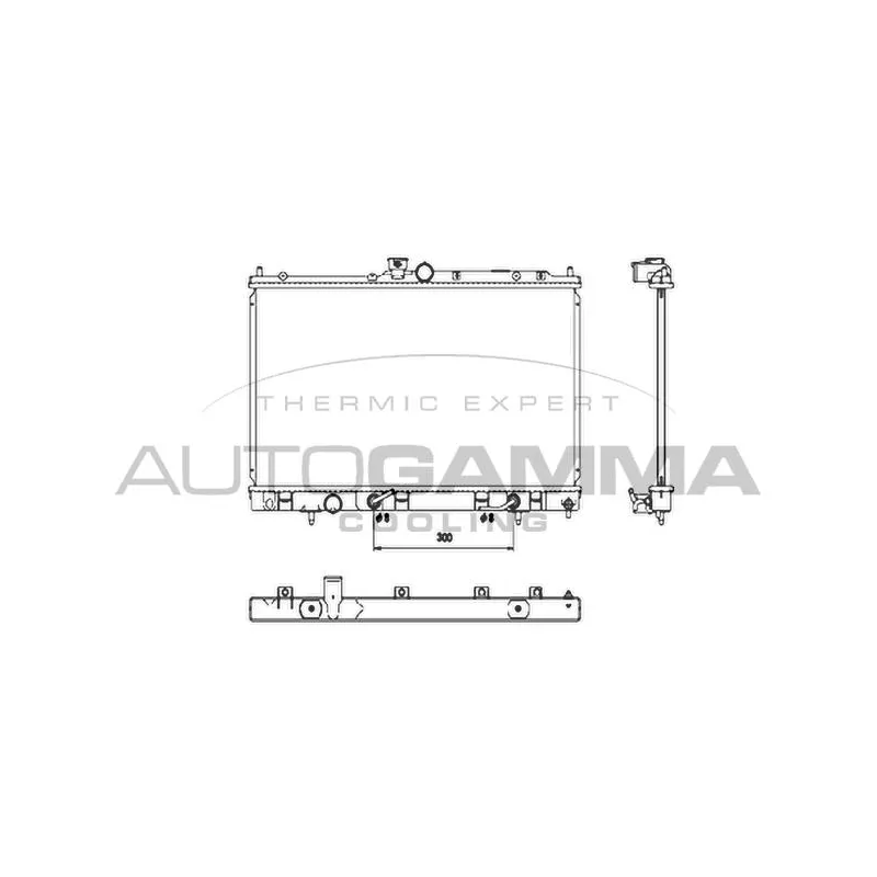 Radiateur, refroidissement du moteur AUTOGAMMA 107182