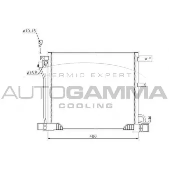 Condenseur, climatisation AUTOGAMMA 107186