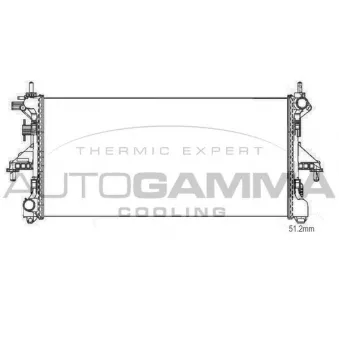 Radiateur, refroidissement du moteur AUTOGAMMA 107211