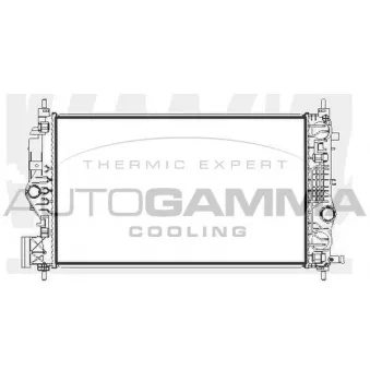 Radiateur, refroidissement du moteur AUTOGAMMA 107234