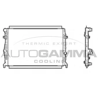Radiateur, refroidissement du moteur AUTOGAMMA 107238