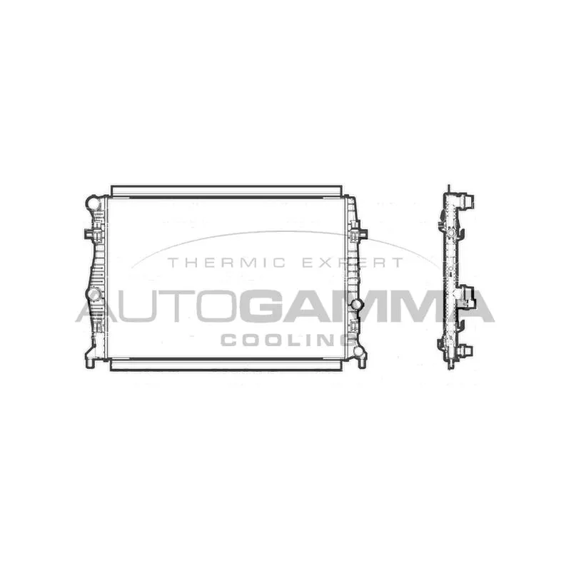 Radiateur, refroidissement du moteur AUTOGAMMA 107238