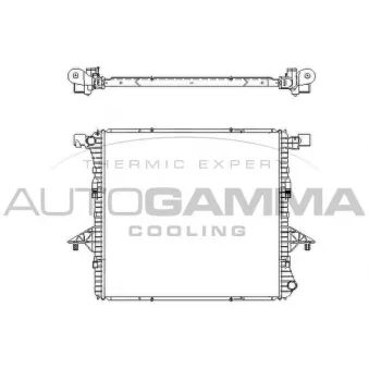 Radiateur, refroidissement du moteur AUTOGAMMA 107244