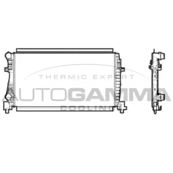 Radiateur, refroidissement du moteur AUTOGAMMA 107245
