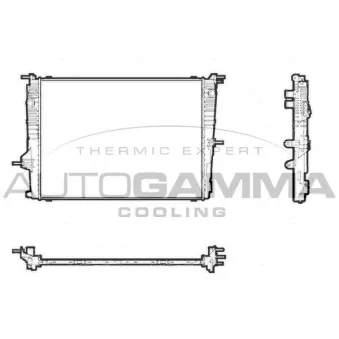 Radiateur, refroidissement du moteur AUTOGAMMA 107247