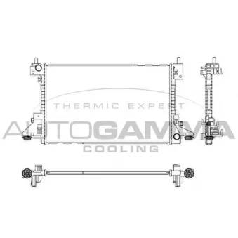 Radiateur, refroidissement du moteur AUTOGAMMA 107328