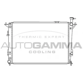 Radiateur, refroidissement du moteur AUTOGAMMA 107330