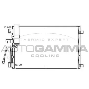 Condenseur, climatisation AUTOGAMMA 107333