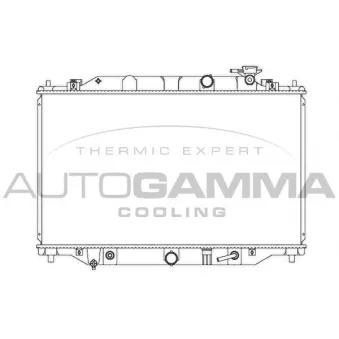 Radiateur, refroidissement du moteur AUTOGAMMA 107349