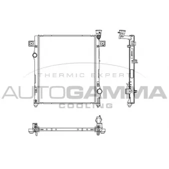 Radiateur, refroidissement du moteur AUTOGAMMA 107351
