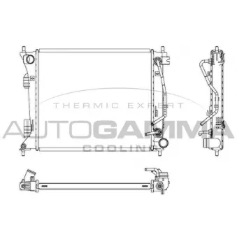 Radiateur, refroidissement du moteur AUTOGAMMA 107353