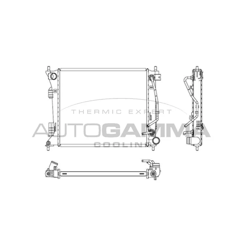 Radiateur, refroidissement du moteur AUTOGAMMA 107353