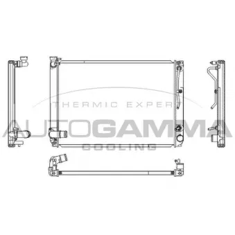 Radiateur, refroidissement du moteur AUTOGAMMA 107362