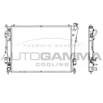 Radiateur, refroidissement du moteur AUTOGAMMA 107390