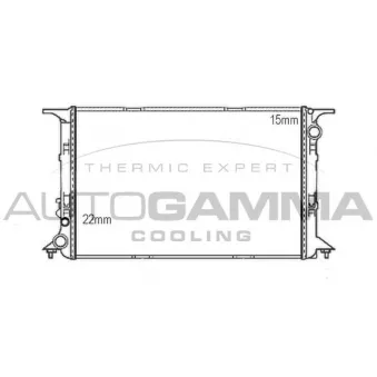 Radiateur, refroidissement du moteur AUTOGAMMA 107403