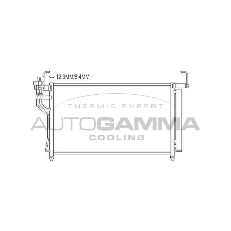 Condenseur, climatisation AUTOGAMMA 107455