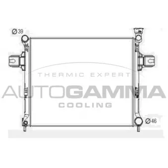 Radiateur, refroidissement du moteur AUTOGAMMA 107462