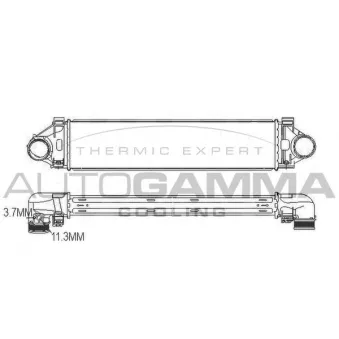 Intercooler, échangeur AUTOGAMMA 107471