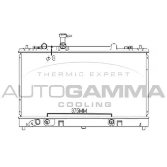 Radiateur, refroidissement du moteur AUTOGAMMA 107476