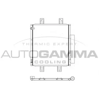 Condenseur, climatisation AUTOGAMMA 107479