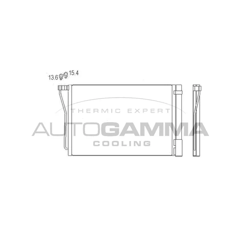 Condenseur, climatisation AUTOGAMMA 107491