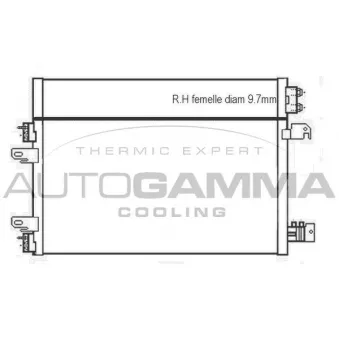 Condenseur, climatisation AUTOGAMMA 107492