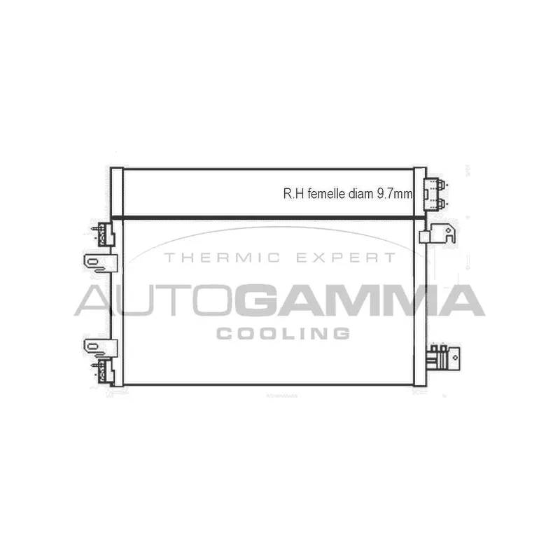Condenseur, climatisation AUTOGAMMA 107492