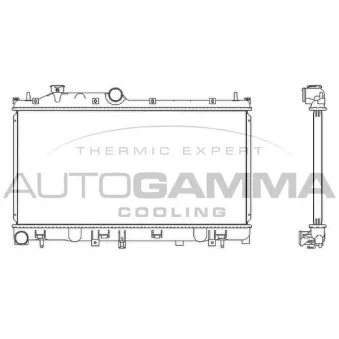 Radiateur, refroidissement du moteur AUTOGAMMA 107532