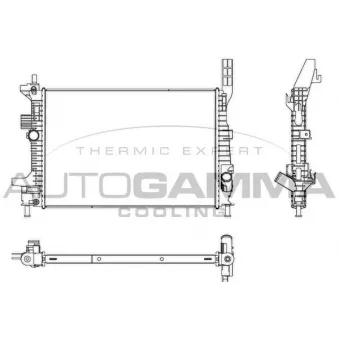 Radiateur, refroidissement du moteur AUTOGAMMA 107533