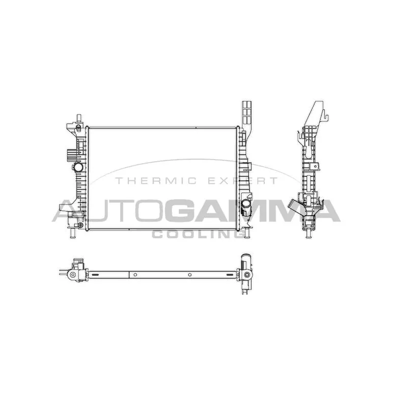 Radiateur, refroidissement du moteur AUTOGAMMA 107533