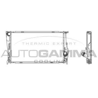 Radiateur, refroidissement du moteur AUTOGAMMA 107534